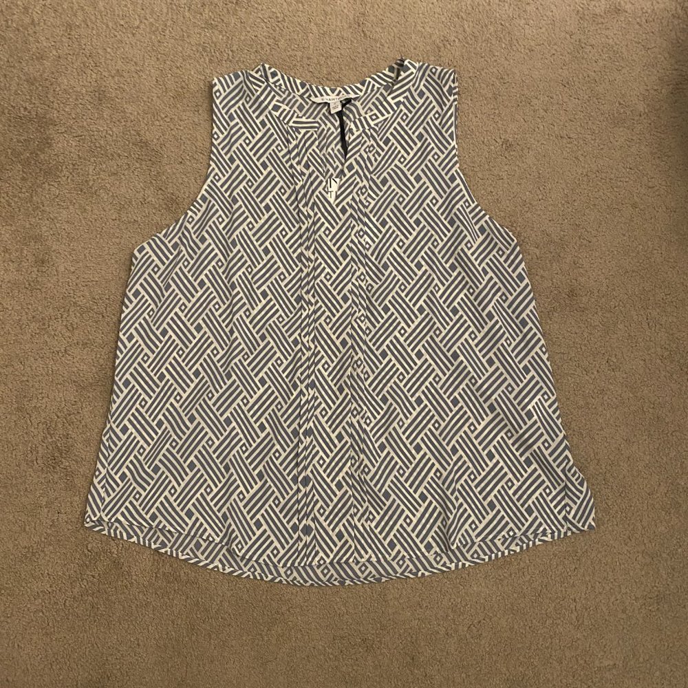 41 Hawthorne Women's Breyson Pleat Detail Split Neck Blouse